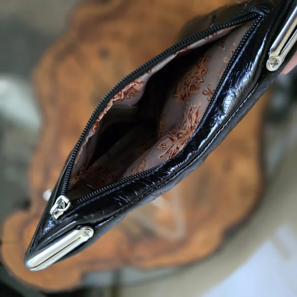 HOBO Black Floral Embossed Clutch - Picture 6 of 10